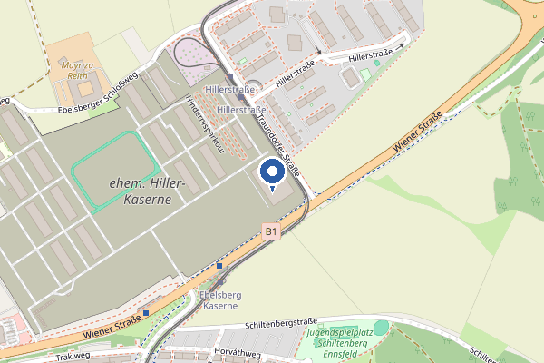 Kartenausschnitt mit der Lage der Praxis am Schwarz-Schlöglmann-Weg 40, 4030 Linz
